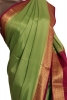 Classic Contrast Pure Mysore Crepe Silk Saree